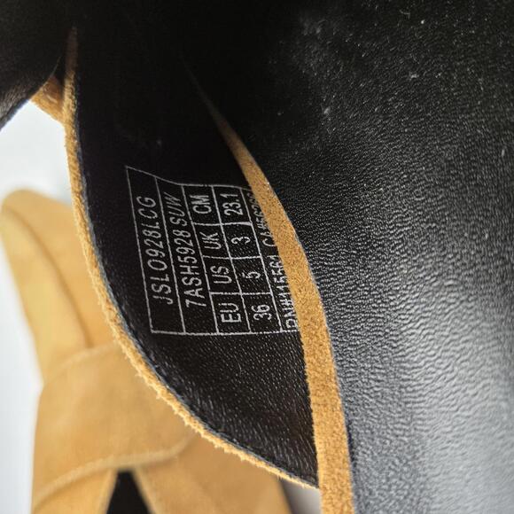 7 For All Mankind Pointed-Toe Mules Slip-On Loafers Tan Women's US Size 5 - Picture 5 of 9